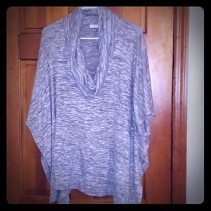 Cowl neck poncho